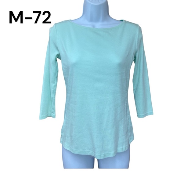 Talbots Tops - SzP The Talbots Tee 3/4 Sleeve Light Aqua Teal